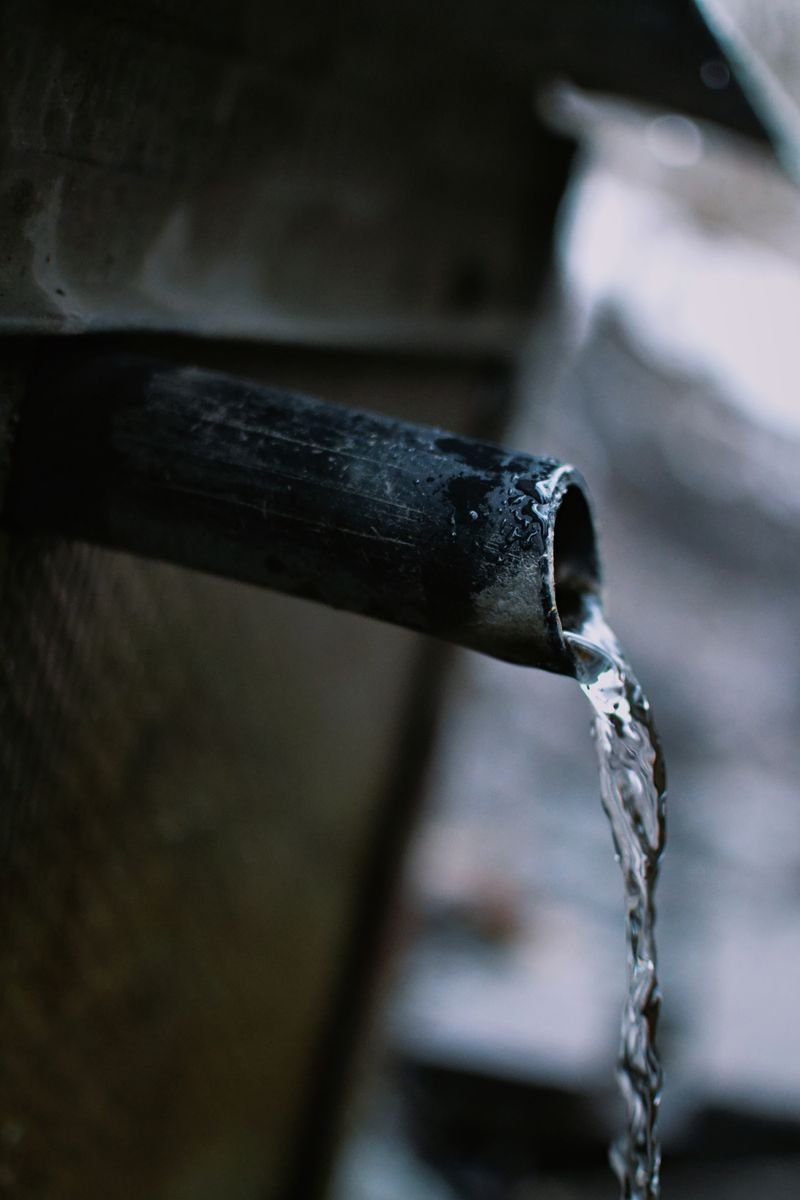 Water flowing from a pipe