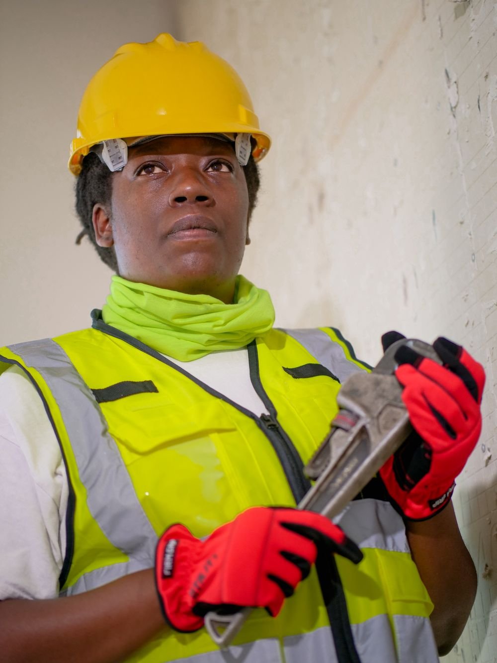 Professional plumber ready for work