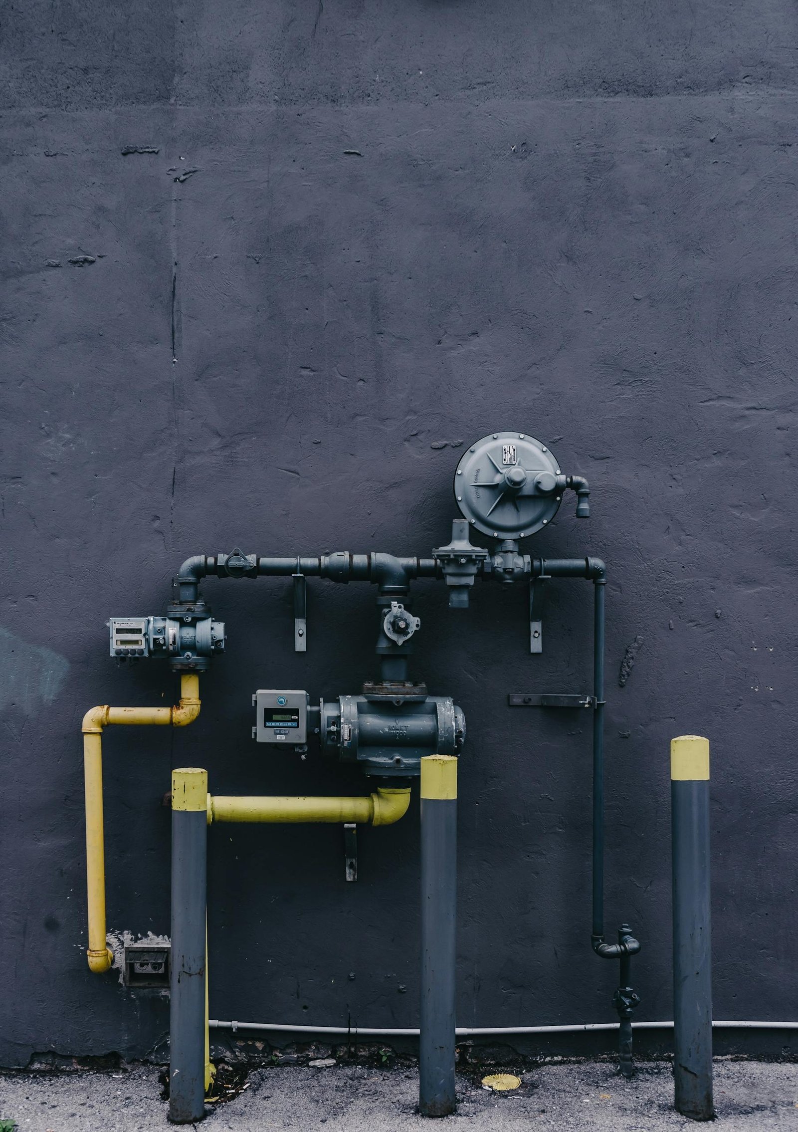 Pipes on a wall